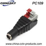 Female CCTV DC Power Connector with Screwless Terminal (PC109)
