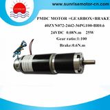 40zyn072-2440-36pg100-Br0.6 24VDC 0.08n. M 25W DC Gear Motor
