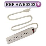 Grounding Power Strip with Extension Cable and Switch (HWE0202)