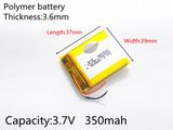 3.7 V 362937pl 350mAh Lithium Ion Battery