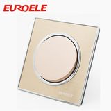 86*86mm 250V/10A Gold Color Copper Electric Wall Switch