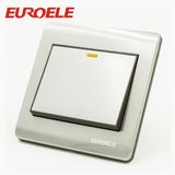 EU Type Stainless Steel 1gang Wall Switch