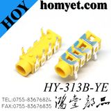 3.5mm Yellow Color 6p DIP Phone Jack/Audio Jack