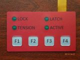 Custom Made Red Plastic Membrane Switch Overlay Pet Membrane Switch
