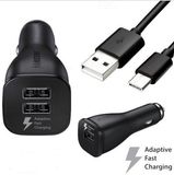 Fast Car Charger Dual USB Adapter Type C Cable for Samsung Galaxy S8/S8 Plus C9