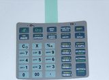 Waterproof SGS PC Rubber Membrane Switch with 3m Adhesive, 25mA - 100mA