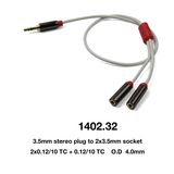 Aux Cable Mini 3.5mm Stereo Plug to 2X3.5mm Socket (1402-32)