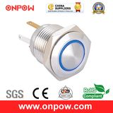 Onpow 16mm Illuminated Pushbutton Switch with Long Pin Terminal (GQ16B-10E/JL/R/12V/S, CE, CCC, RoHS)