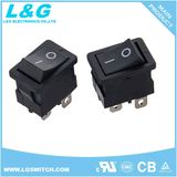 Powe 12A 250VAC Dpst 4 Pins Double Rocker Switch