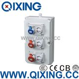 Plastic Power Combination Socket Box with Switch