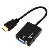 Fashion HDMI to VGA Cable with Audio 1080P