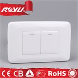 Double Gang 1 Way Room Wall Light Electrical Switch