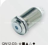 12V Red DOT LED Latching Switch Button