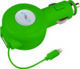 5V 2.1A Car Charger with Retractable Lightning Cable and LED Indictor