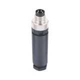 M8 4pin Male Circular Field Wire-Able Assembly Type Connector for Robotic Systems and Semiconductors