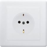 British Standard (Q2) White German-Style Wall Socket Outlet