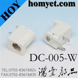 2 Pin DC DIP DC Jack/Power Connector with White Color (DC-005-W)