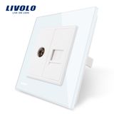Livolo 2 Gangs Wall TV and Telephone Socket Outlet Vl-C791vt-11/12