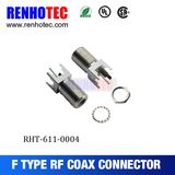 Straight F Type Female Jack Connector PCB Mount
