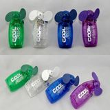 Portable Gift Logo OEM Handheld Transparent Color Mini Fan AA Battery Fan