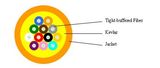 12 Core Indoor Optical Fiber Cable with Flame Retardant PVC