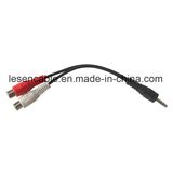 AV Cable, 3.5 Stereo Plug to 2 RCA Jack