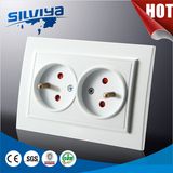 Double French Socket with Child Protection with Ce