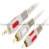 3.5mm Stereo Plug - 2RCA Plugs Cable