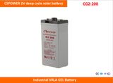 Cspower 2V200ah Deep Cycle Gel Battery for Solar Power System, China Supplier