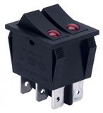 Soken on off Lens Illuminated Double Rocker Switch