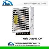 110V/220V AC to DC T-30W 30watt Triple Swtiching Power Supply, 5V 12V 24V 48V