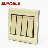 Matel Plate Four Gang One Way Switch