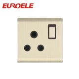 Good Champagne Gold Color Aluminum Switched Socket
