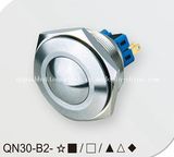 30mm Domed Latching Stainless Steel Push Button Switch