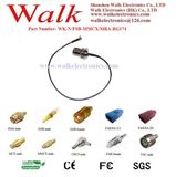 RF Cable Assembly: N Female Straight Bulkhead to MMCX Male Right Angle with Rg174 Cable