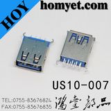 USB a Type 3.0 Female Connector with Straight 180 Degree DIP (US10-007)