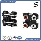 4 Hole RCA Audio 75 Ohm Connector RCA Vertical