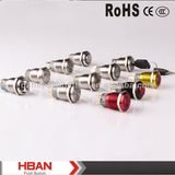 Top Quality 19mm Momentary 12 Volt Green LED Illuminated 1no Stainless Steel Push Button Switch with Connector