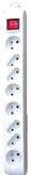 French Type 8 Outlets Power Socket with Lighting Switch