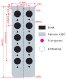 Thin Film 10 Button Membrane Switch Graphic Overlay for Mobile Phone