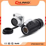 Cnlinko 2018 Hot Selling UL Approved 12 Pin Connector Butt Circular Panel Mounted Signal Connector Good Quality