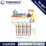 1.2V Rechargeable Low Self Discharge Nickel Metal Hydride China Fatory Battery (HR6-AA 800mAh)