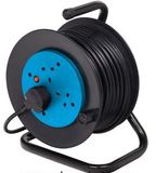 Metal Fitting UK Wire Reel 3 Socket Outlet
