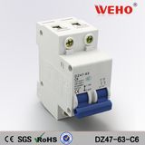 Dz47-63-C6 2p 6 AMP Miniature Circuit Breaker
