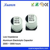 Surface Mount 100UF 50V Low Impedance Capacitor