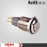 CCC Ce UL 16mm Stainless Steel Waterproof Push Button Switch