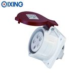 Qixing High-End Industrial Panel Mounted Straight Socket 400V 16A 5p 6h IP44