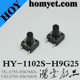 High Quality Tact Switch with 6.0*6.0*9.0mm 250g 4 Pin (HY-1102S-F9G25)