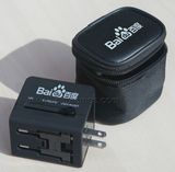 Custom Printing Worldwide Universal Travel Plug Adapter with USB Charger Sp118