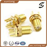 SMA Female Nut Bulkhead Solder PCB Clip Edge Mount RF Connector